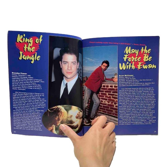 Vintage 1998 Scholastic Boys We Love Book Famous Singers Actors Colour Prints - Picture 5 of 12